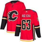 Calgary Flames #63 Adam Ruzicka Red Home Authentic Jersey image