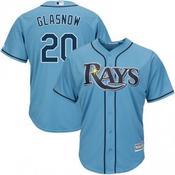 Mens Tampa Bay Rays Tyler Glasnow Cool Base Replica Jersey Light Blue image