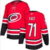 Men's Carolina Hurricanes #71 Jesper Fast Red Stitched Hockey Jersey image