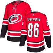Men's Carolina Hurricanes #86 Teuvo Teravainen Red Stitched Hockey Jersey image