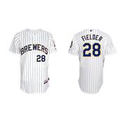 Men's Milwaukee Brewers Prince Fielder Replica Home Jersey - White image