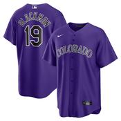 Men's Colorado Rockies Charlie Blackmon Alternate Player Name Jersey - Purple image
