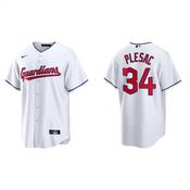 Youth Cleveland Guardians Zach Plesac Cool Base Replica Jersey White image
