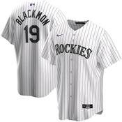 Youth Colorado Rockies Charlie Blackmon Cool Base Replica Home Jersey - White image