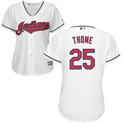 Women's Cleveland Indians Jim Thome Replica Home Jersey - White image