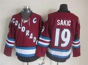 Men's Colorado Avalanche #19 Joe Sakic 2001-02 Red CCM Vintage Throwback Jersey image
