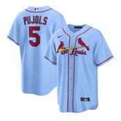 Men's St. Louis Cardinals Albert Pujols Cool Base Replica Alternate Jersey - Light Blue image