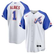 Men's Atlanta Braves Ozzie Albies 2023 City Connect Replica Jersey - White image