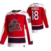 Men's Columbus Blue Jackets #18 Pierre-Luc Dubois Red 2020-21 Reverse Retro Alternate Hockey Jersey image