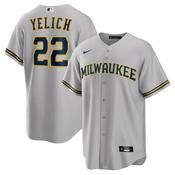 Men's Milwaukee Brewers Christian Yelich Alternate Player Jersey - Gray image