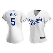 Women's Kansas City Royals George Brett Replica Home Jersey - White image