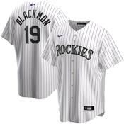 Mens Colorado Rockies Charlie Blackmon Cool Base Replica Jersey White image