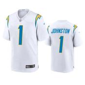 Men's Los Angeles Chargers Quentin Johnston Game Jersey - White image