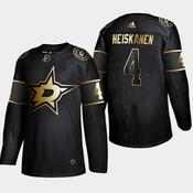 Dallas Stars #4 Miro Heiskanen Black Golden Edition Authentic Jersey image