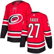 Men's Carolina Hurricanes #27 Justin Faulk Red Stitched Hockey Jersey image