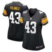 Women's Pittsburgh Steelers Troy Polamalu Retired Player Jersey Black image