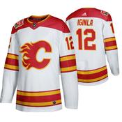 Calgary Flames #12 Jarome Iginla Heritage White Classic Authentic Jersey image
