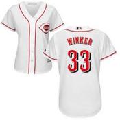 Womens Cincinnati Reds Jesse Winker Cool Base Replica Jersey White image