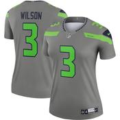 Women's Seattle Seahawks Russell Wilson Inverted Legend Jersey Gray image