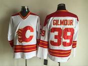 Men's Calgary Flames #39 Doug Gilmour 1980-81 White CCM Vintage Throwback Jersey image