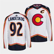 Men's Colorado Avalanche #92 Gabriel Landeskog White Reverse Retro 2.0 Stitched Hockey Jersey image