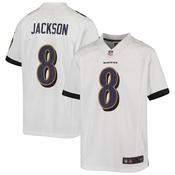 Youth Baltimore Ravens Lamar Jackson Game Jersey- White image