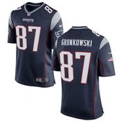 Men's New England Patriots Rob Gronkowski Game Jersey Navy Blue image