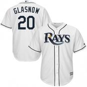 Mens Tampa Bay Rays Tyler Glasnow Cool Base Replica Jersey White image