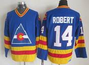 Men's Colorado Avalanche #14 Joe Robert Blue Throwback CCM Jersey image