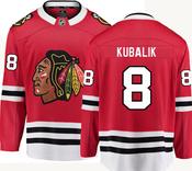 Men's Dominik Kubalik Chicago Blackhawks Fanatics Branded Red Home Breakaway Jersey image