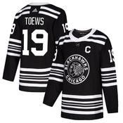 Men's Chicago Blackhawks Jonathan Toews adidas Black Alternate 2019/20 Authentic Player Jersey image