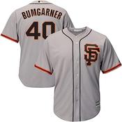 Men's San Francisco Giants Madison Bumgarner Replica Road Jersey - Gray image