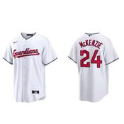 Youth Cleveland Guardians Triston McKenzie Cool Base Replica Home Jersey - White image
