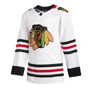 Men's Chicago Blackhawks Adidas White Road Authentic Blank Jersey 2 image
