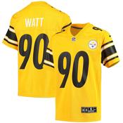 Youth Pittsburgh Steelers T.J. Watt Inverted Team Game Jersey Gold image