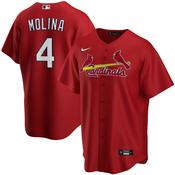 Youth St. Louis Cardinals Yadier Molina Alternate Player Jersey - Red image