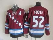 Men's Colorado Avalanche #52 Adam Foote 2001-02 Red CCM Vintage Throwback Jersey image