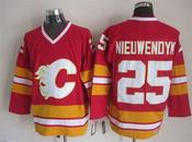 Men's Calgary Flames #25 Joe Nieuwendyk Red Throwback CCM Jersey image