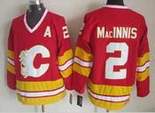 Men's Calgary Flames #2 Al MacInnis Red Third Throwback CCM Jersey image