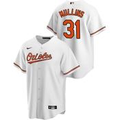 Men's Baltimore Orioles Cedric Mullins Cool Base Replica Home Jersey - White image