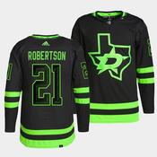 Men's Dallas Stars #21 Jason Robertson Black 2020/21 Alternate Premier Breakaway Stitched Jersey image