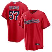 Men's Cleveland Guardians Shane Bieber Alternate Player Jersey - Red image