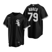 Mens Chicago White Sox Jose Abreu Cool Base Replica Jersey Black image