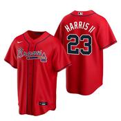 Men's Atlanta Braves Michael Harris II Cool Base Replica Alternate Jersey - Red image