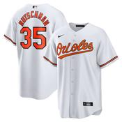 Men's Baltimore Orioles Adley Rutschman Cool Base Replica Home Jersey - White image