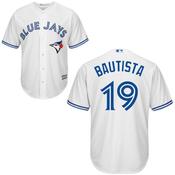 Men's Toronto Blue Jays Jose Bautista Replica Home Jersey - White image