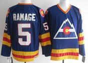 Men's Colorado Avalanche #5 Rab Ramage Blue Throwback CCM Jersey image
