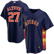 Mens Houston Astros Jose Altuve Cool Base Replica Jersey Navy image