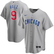 Mens Chicago Cubs Javy Baez Cool Base Replica Jersey Grey image