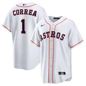 Mens Houston Astros Carlos Correa Cool Base Replica Jersey White image